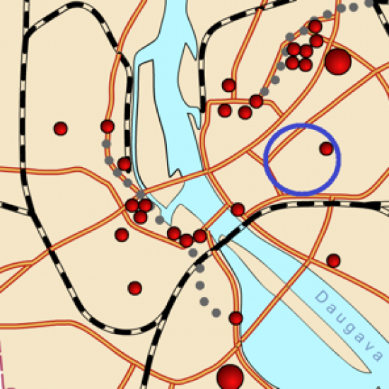 Traffic flow survey and modeling for low floor tramway route  in section Radio circle – Bergi, Riga